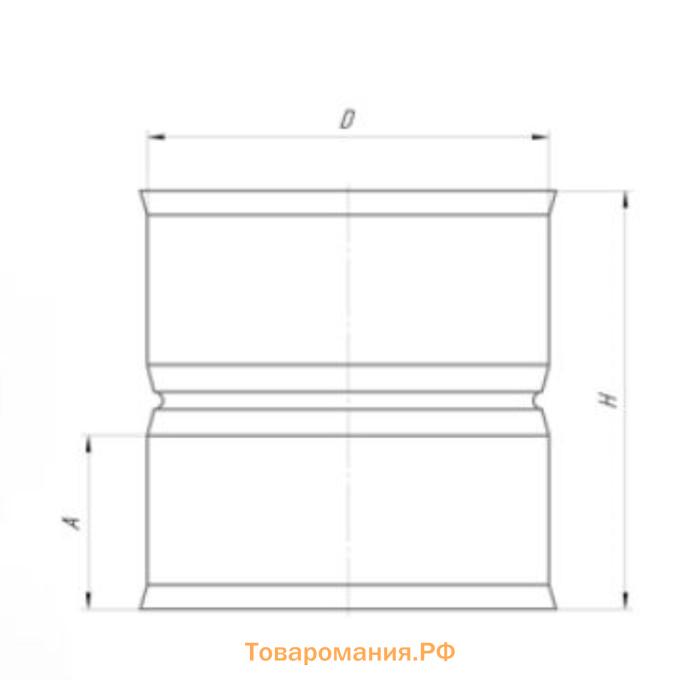 Адаптер, d 80 × 80 мм, нержавейка 1.0 мм