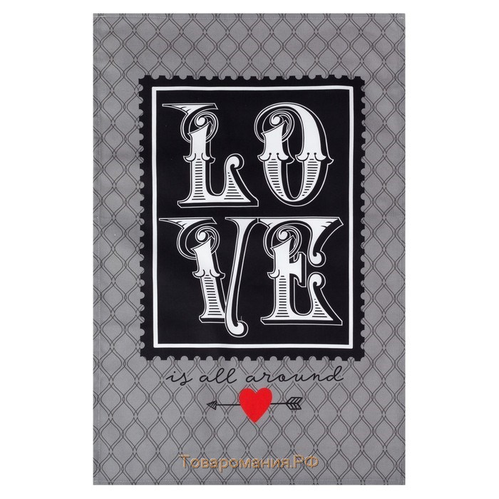 Полотенце «» Love is all around, 40×67 см, 100% хлопок, саржа 190 г/м²