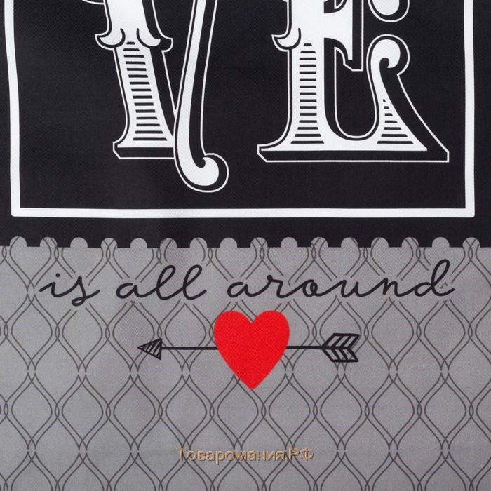 Полотенце «» Love is all around, 40×67 см, 100% хлопок, саржа 190 г/м²