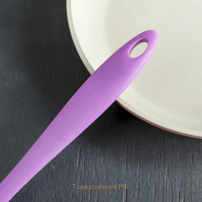 Лопатка с прорезями «Фиалка», 29,5 см, цвет фиолетовый