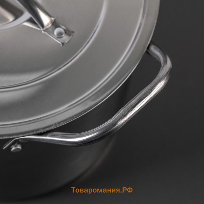 Набор кастрюль из нержавеющей стали, 4 предмета: 6 л, 8.5 л, 11 л, 13.5 л, d=26/28/30 см, толщина металла 0.5 мм