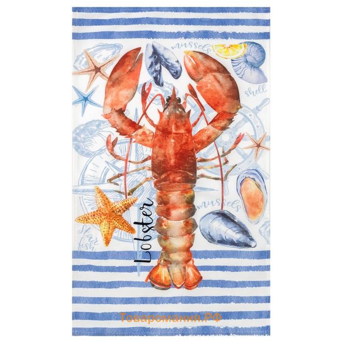 Кухонное полотенце «. Морское», 40×73 см, 100% хлопок, саржа 190 г/м²