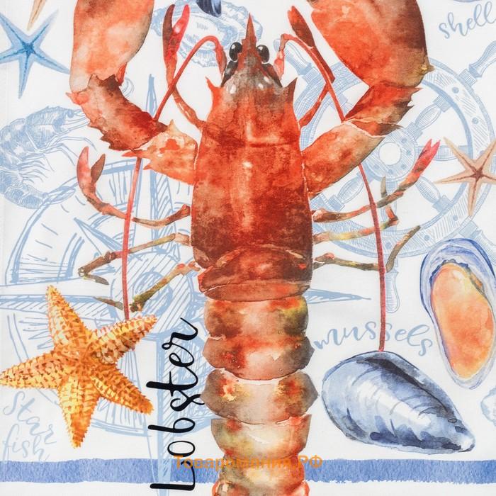 Кухонное полотенце «. Морское», 40×73 см, 100% хлопок, саржа 190 г/м²