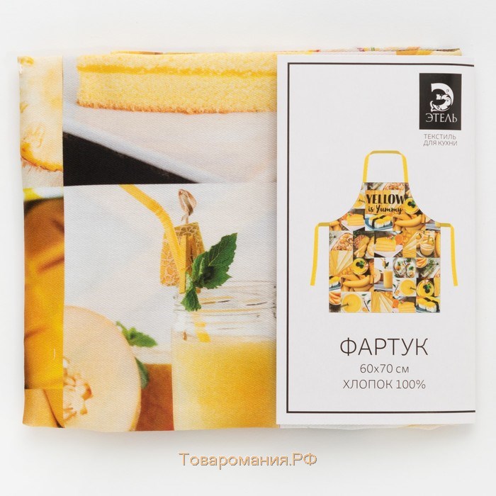Фартук «: YELLOW» 70х60 см, 100% хлопок, саржа 190 гр/м²