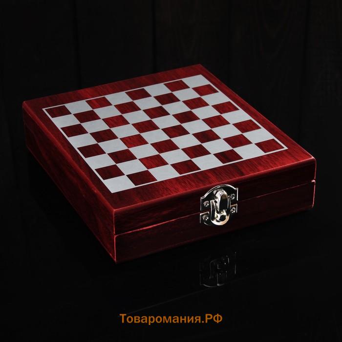 Набор для вина , 4 предмета: термометр, кольцо, открывашка, пробка, шахматы в комплекте