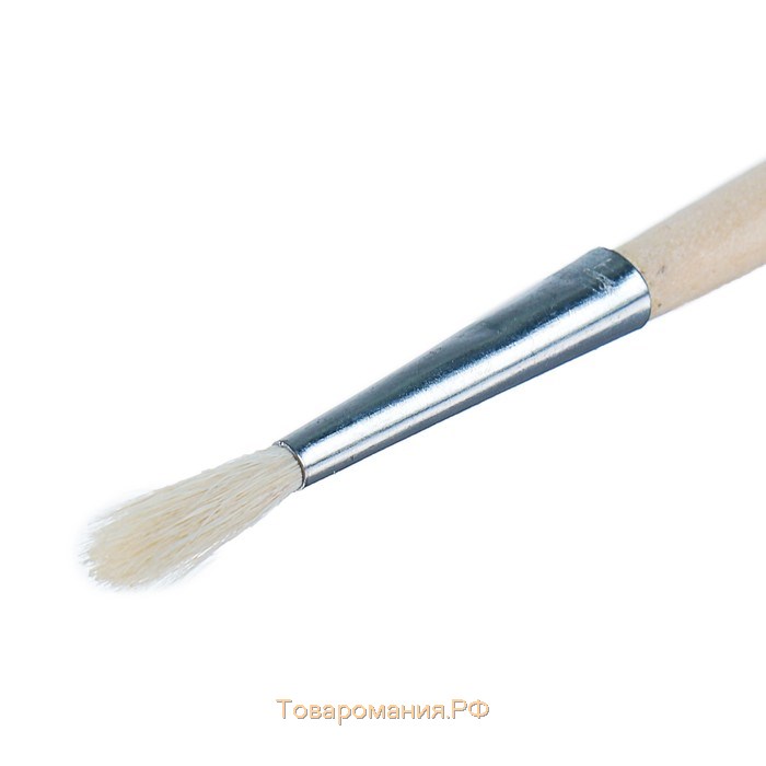 Кисть для рисования, Коза круглая №3 (диаметр обоймы 3 мм; длина волоса 16 мм), деревянная ручка Calligrata