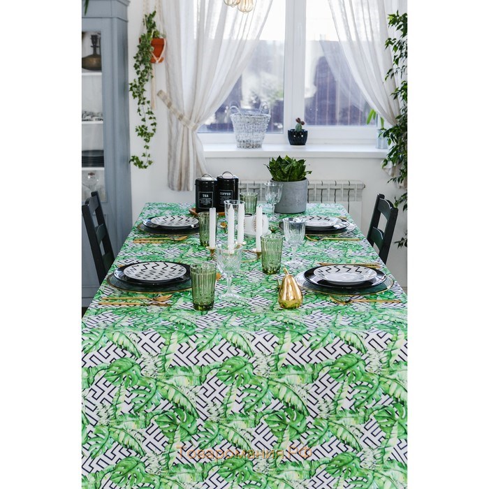 Скатерть  «Геометрия» 150×280 см, репс, пл. 130 г/м², 100% хлопок