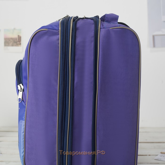 Чемодан детский 34 л (XS), Sacvoyage, отдел на молнии, цвет сиреневый