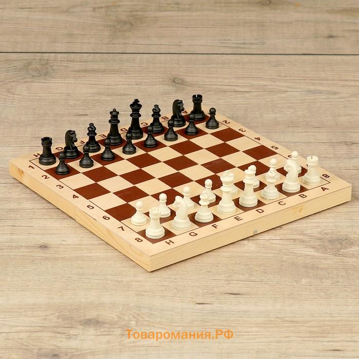 Шахматные фигуры, пластик, король 6,2 см, пешка 3,5 см