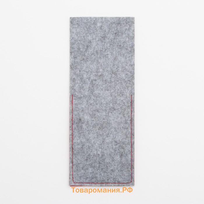 Конверт для столовых предметов New year 8,5х22 см, 100% п/э, фетр