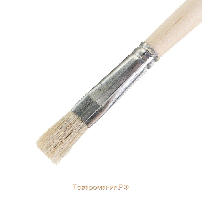 Кисть для рисования, Коза плоская №10 (ширина обоймы 10 мм; длина волоса 18 мм), деревянная ручка, Calligrata