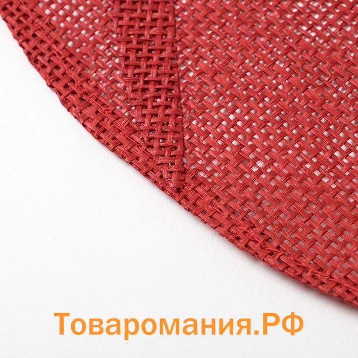 Салфетка сервировочная "Листочки", цв.красный, 30*45 см