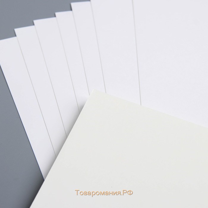 Картон белый, А4, 8 листов, мелованный, двусторонний, в папке, 230, г/м², Маша и Медведь