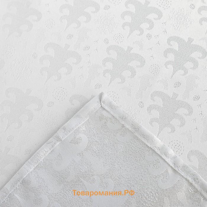 Скатерть  «Серебряные ёлочки», белая, 150×220 см, 115±10 г,100% п/э