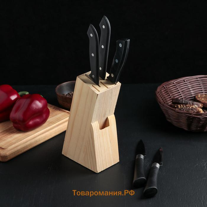 Подставка для ножей , 11×6×20 см, дерево