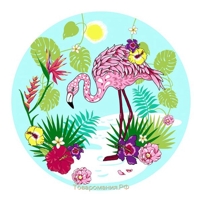 Разделочная доска-подставка «Фламинго», d=20 см, цвет МИКС