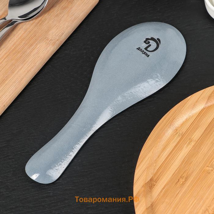 Подставка под ложку  «Блэк», 23.5×8.3 см, стекло, чёрная