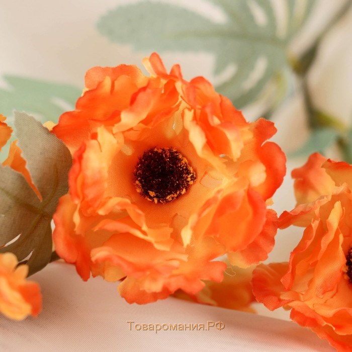 Цветы искусственные "Космея махровая" 8х58 см, оранжевый