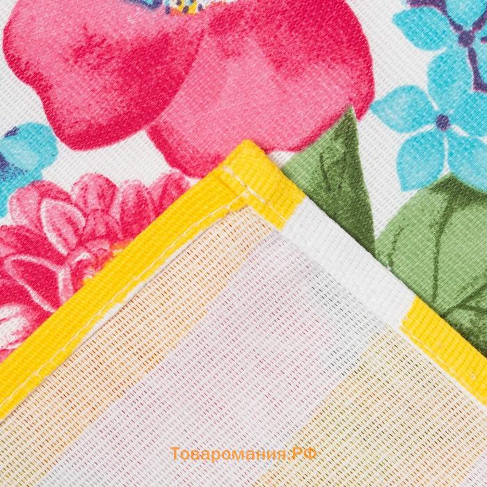 Кухонное полотенце «. Цветочный ананас», 35×60 см, 100% хлопок, 160 г/м²