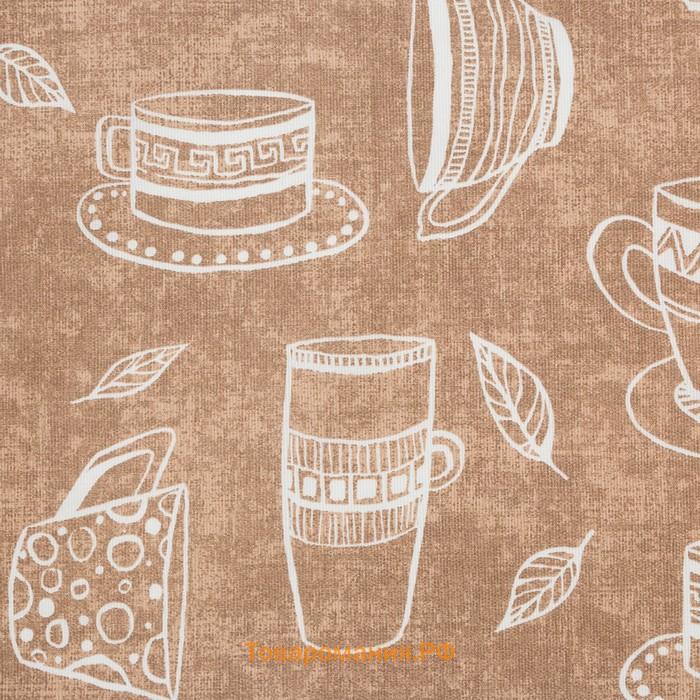 Скатерть "" Cup of tea 110х144 см, 100% хлопок, 164 г/м2