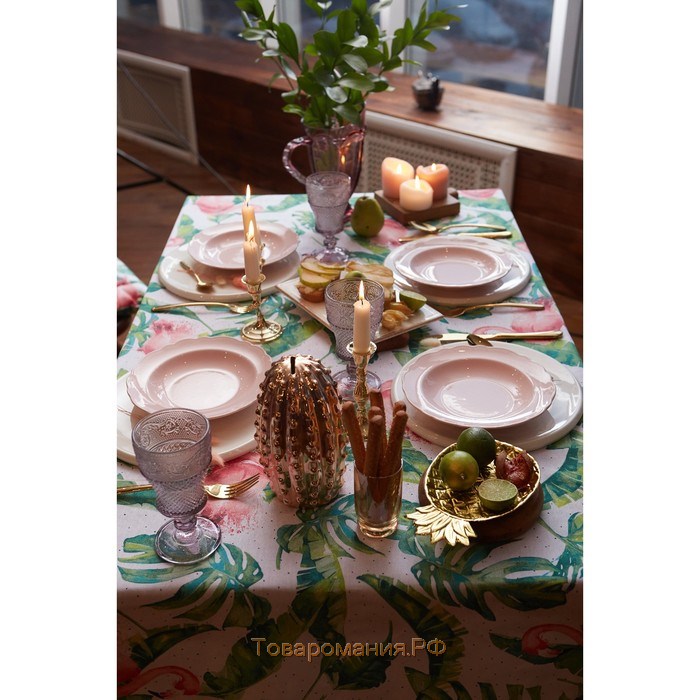 Скатерть "" Tropical kitchen 180х144 см, 100% хлопок, 164 г/м2