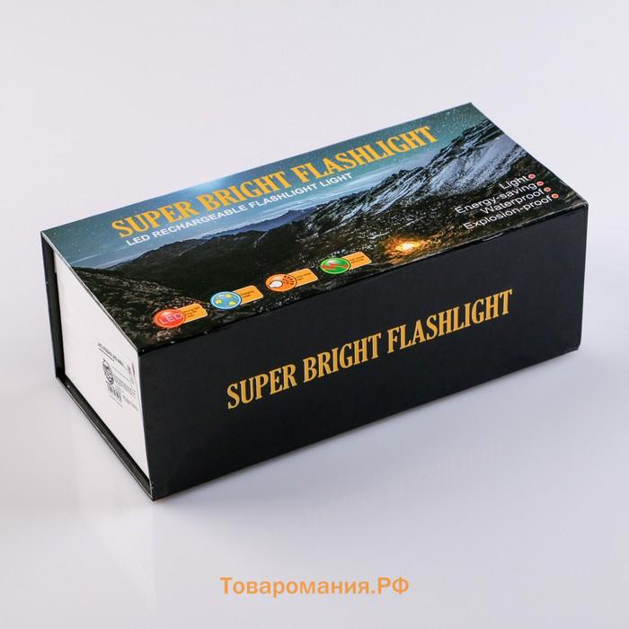 Фонарь ручной аккумуляторный, 3 Вт, 1200 мАч, заряд от прикуривателя 16.5 х 8.5 х 8.5