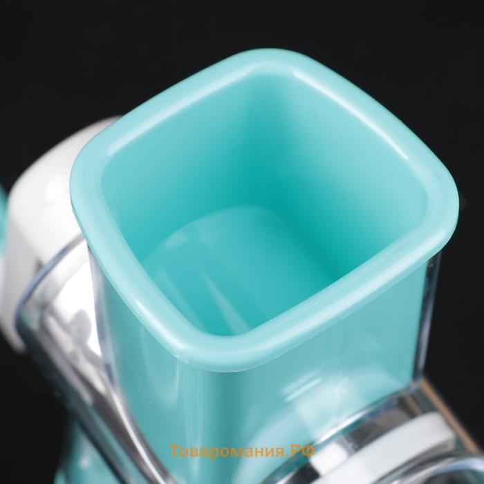 Овощерезка барабанная механическая  Mandoline Slicer, 3 насадки, зелёная