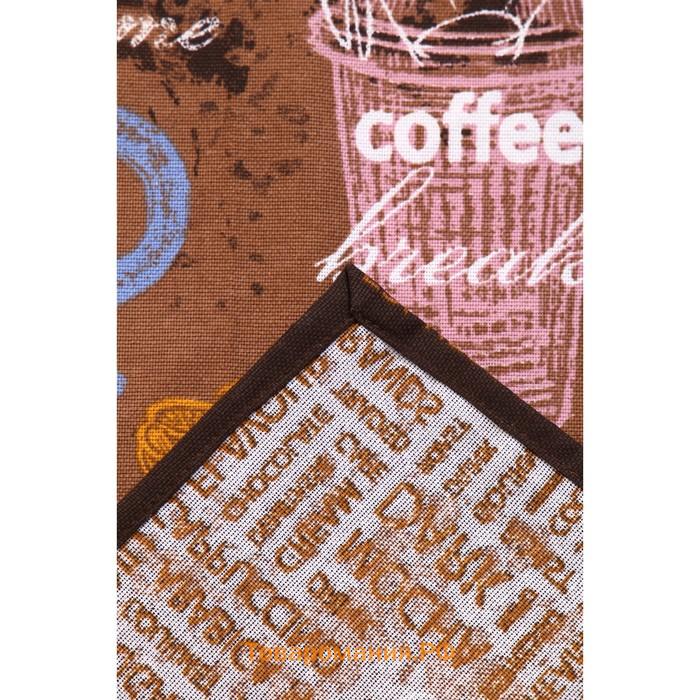 Полотенце «Кофейня», 45×60 см, МИКС, рогожка, 170 г/м², 100% хлопок
