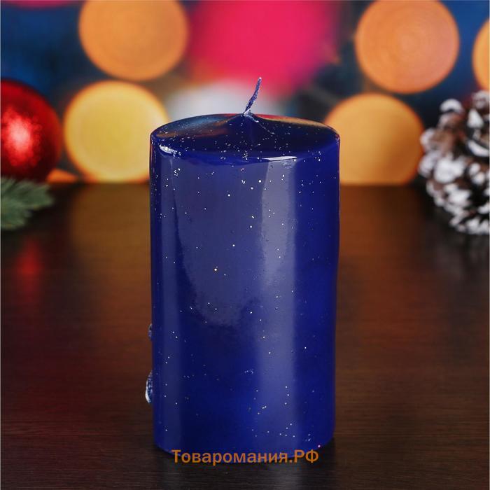 Свеча - цилиндр "Рождественский вечер", 6х8х15 см