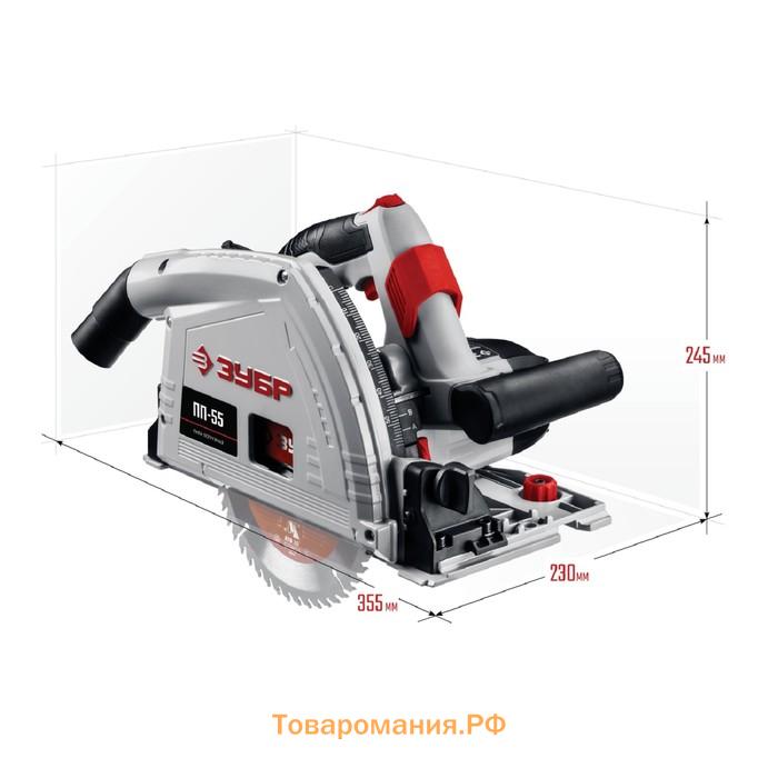 Пила циркулярная "ЗУБР" ПП-55, 1.2 кВт, 45/90°- 42/55 мм, 20х165 мм