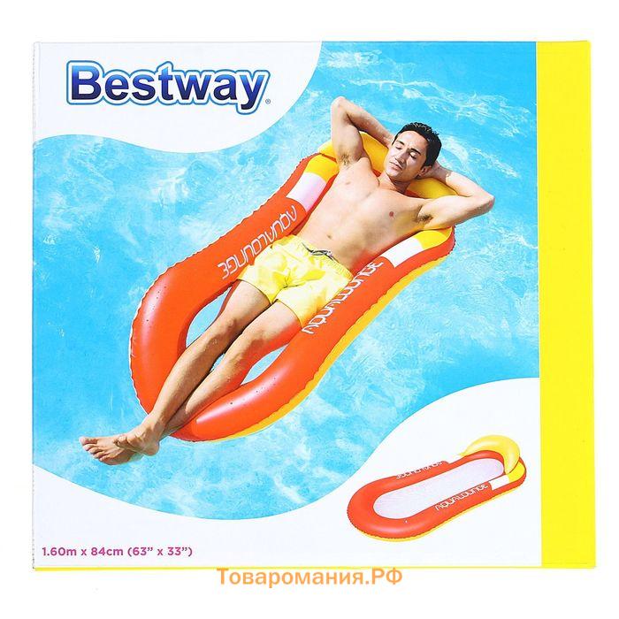 Шезлонг надувной для плавания, 160 х 84 см, цвета МИКС, 43103 Bestway