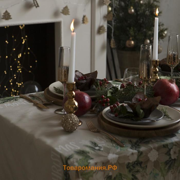 Скатерть "" Beautiful Сhristmas 149х110см с ГМВО, 100%хл, 190г/м2