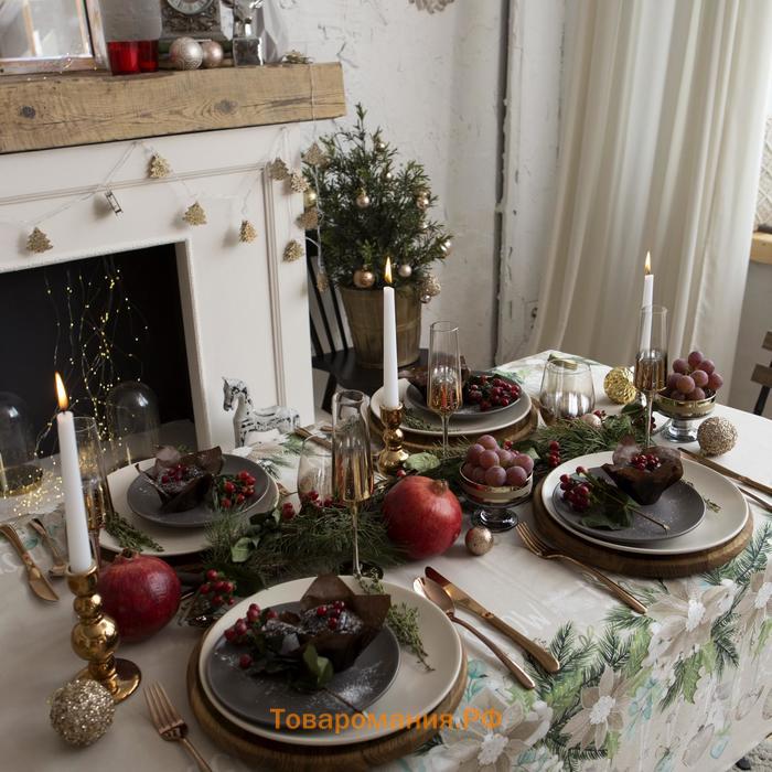 Скатерть "" Beautiful Сhristmas 149х110см с ГМВО, 100%хл, 190г/м2