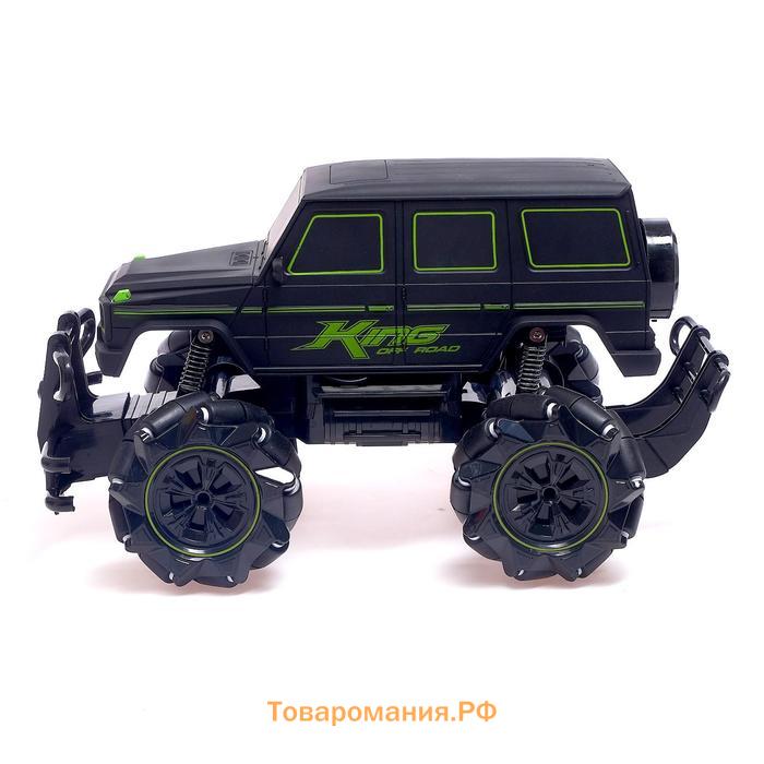 Машина радиоуправляемая «Внежорожник», 1:12, 4WD, движение во всех направлениях, работает от аккумулятора, цвет чёрный