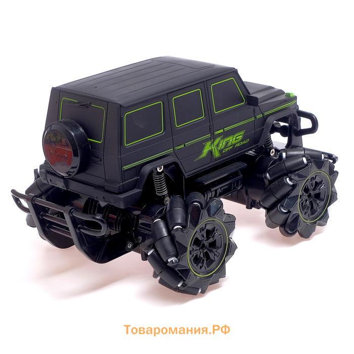 Машина радиоуправляемая «Внежорожник», 1:12, 4WD, движение во всех направлениях, работает от аккумулятора, цвет чёрный