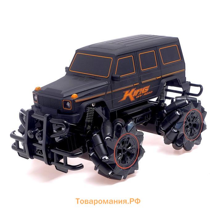 Машина радиоуправляемая «Внежорожник», 1:12, 4WD, движение во всех направлениях, работает от аккумулятора, цвет чёрный