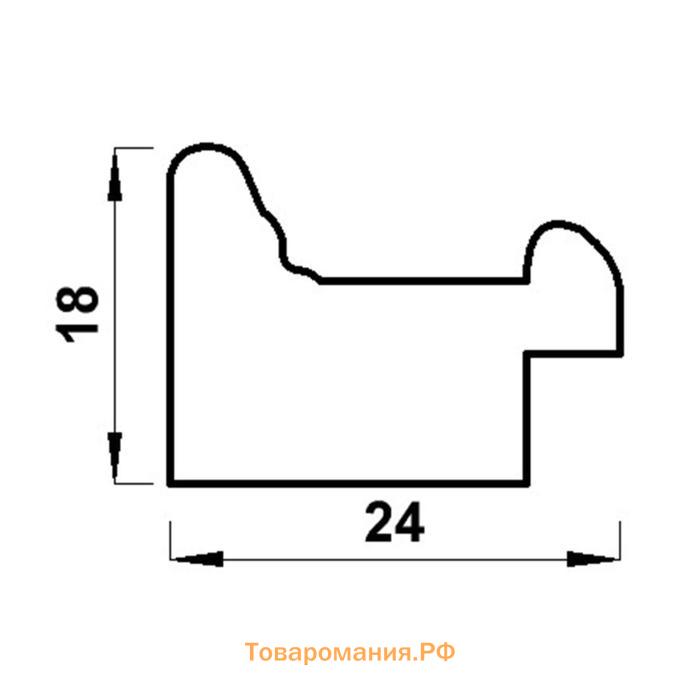 Рама для картин (зеркал) 21 х 30 х 2,4 см, пластиковая, Calligrata 6424, бежевая