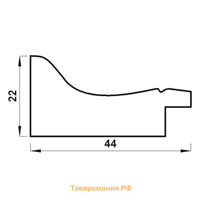 Рама для картин (зеркал) 21 х 30 х 4,4 см, пластиковая, Calligrata 6744, красное дерево