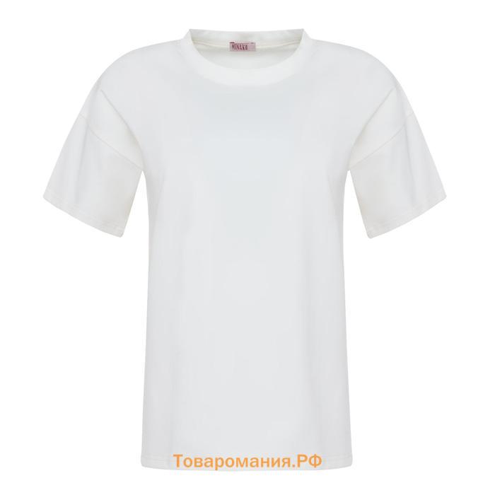 Футболка женская MINAKU REGULAR FIT: белая, р-р 48