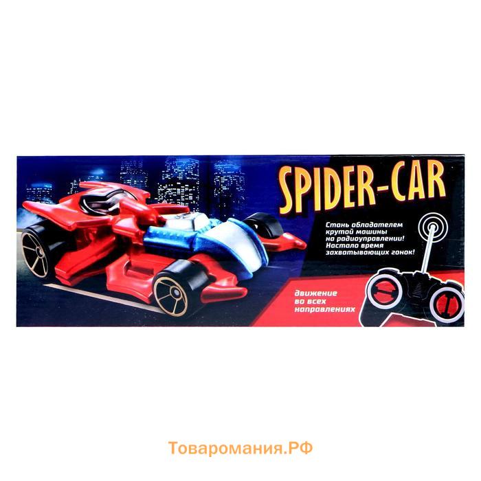 Машина радиоуправляемая Spider-Car, работает от батареек, МИКС