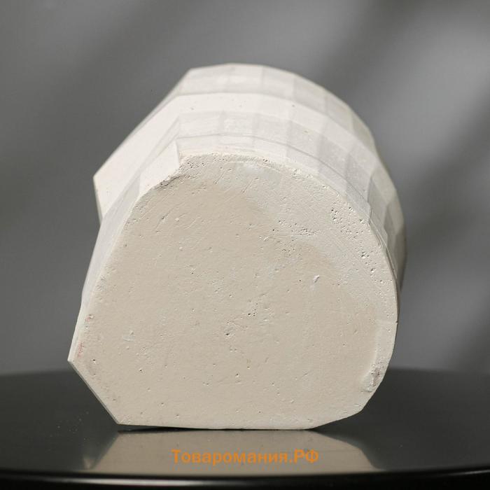 Кашпо полигональное «Голова», цвет белый, 18 × 20 см