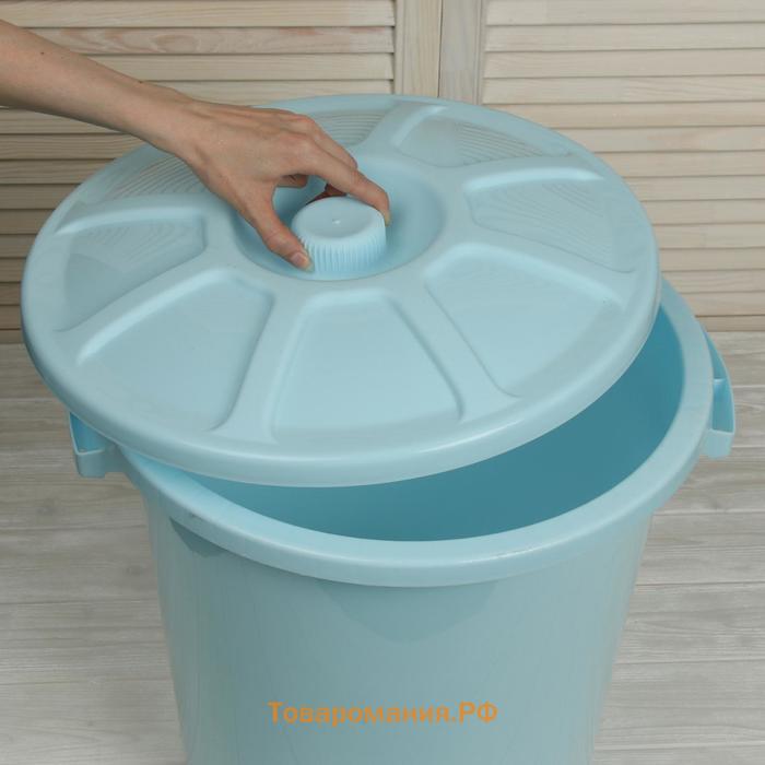 Бак пищевой, 40 л, пластиковый, с крышкой, МИКС