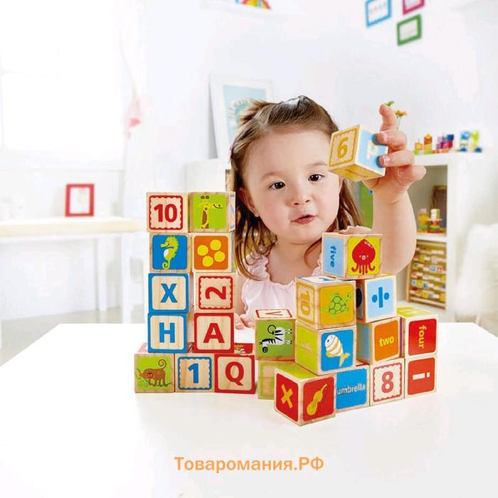 Кубики детские «ABC» деревянные, 24 детали