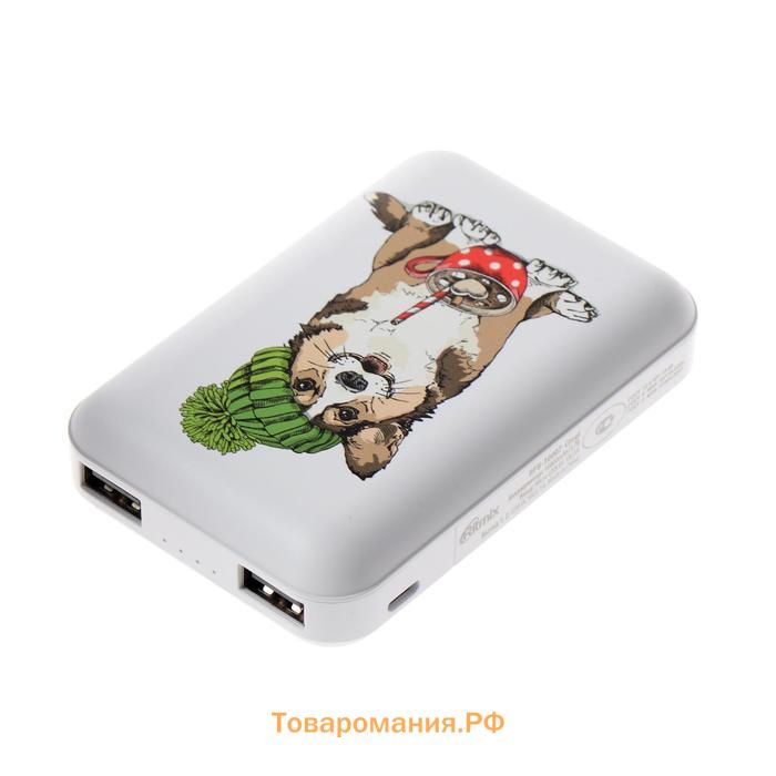 Внешний аккумулятор Ritmix RPB-10007, 10000 мАч, 2хUSB, 2.1 А, корги