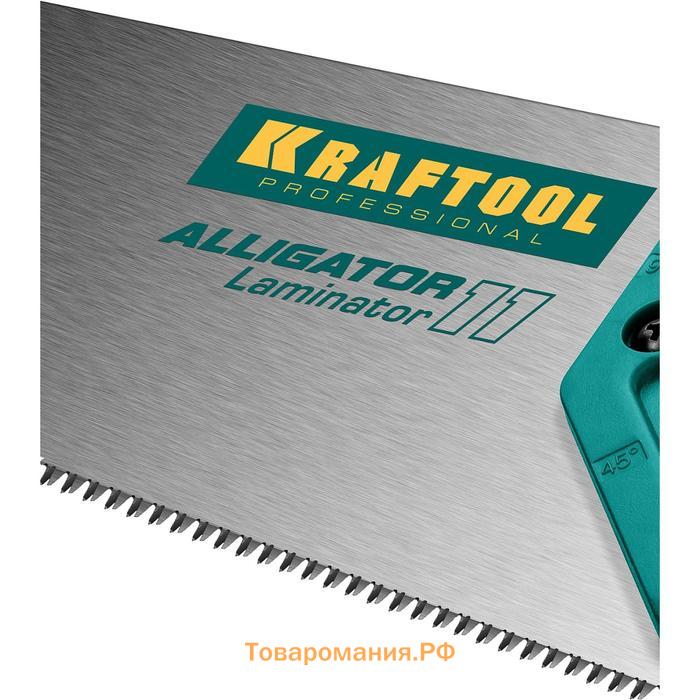 Ножовка по ламинату KRAFTOOL Alligator LAMINATOR 15207, 500 мм, 11 TPI 3D зуб