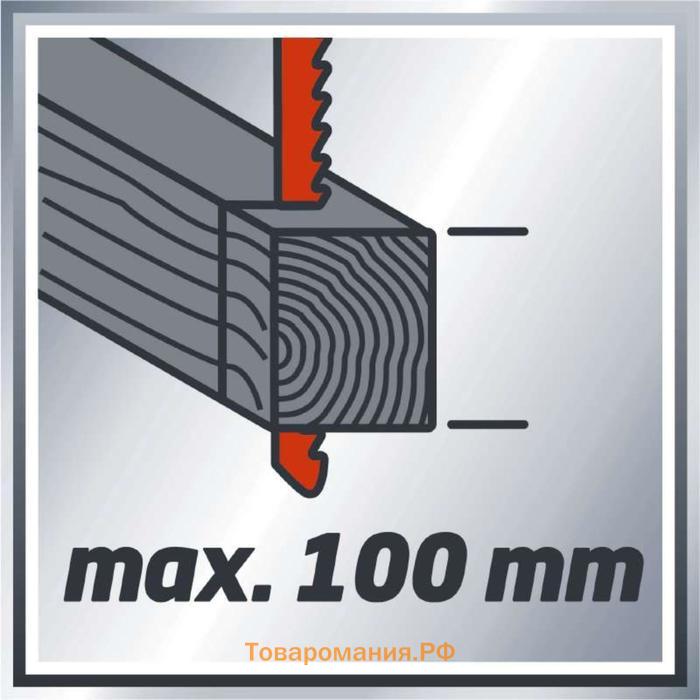 Лобзик Einhell TE-JS 100, 750 Вт, 800-3000 ход/мин, 45°, 23 мм/ход, проп 100 мм, кейс