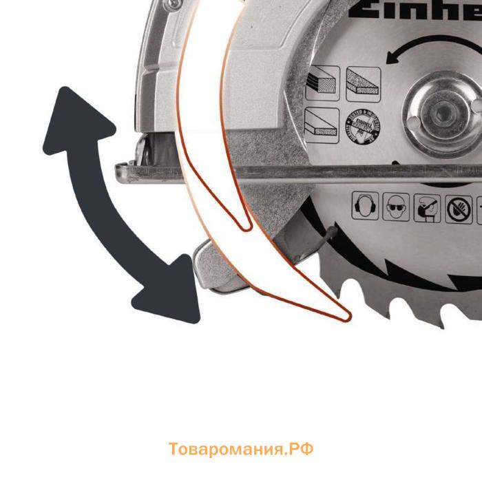 Пила циркулярная Einhell TC-CS 1400, 1400 Вт, 5200 об/мин, 190х30 мм, 45/66 мм