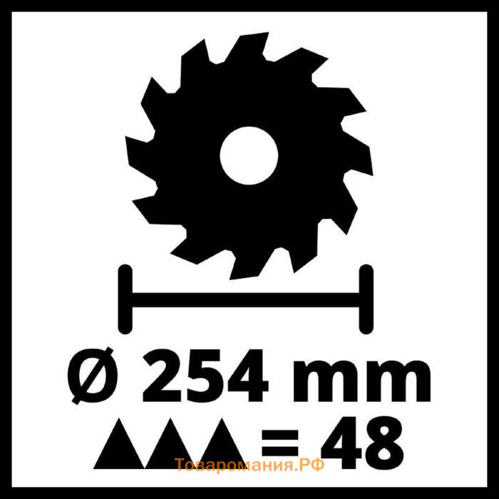 Пила торцовочная Einhell TC-SM 254 Dual, 1900 Вт, 254х30 мм, 5000 об/мин, 254х30 мм, лазер