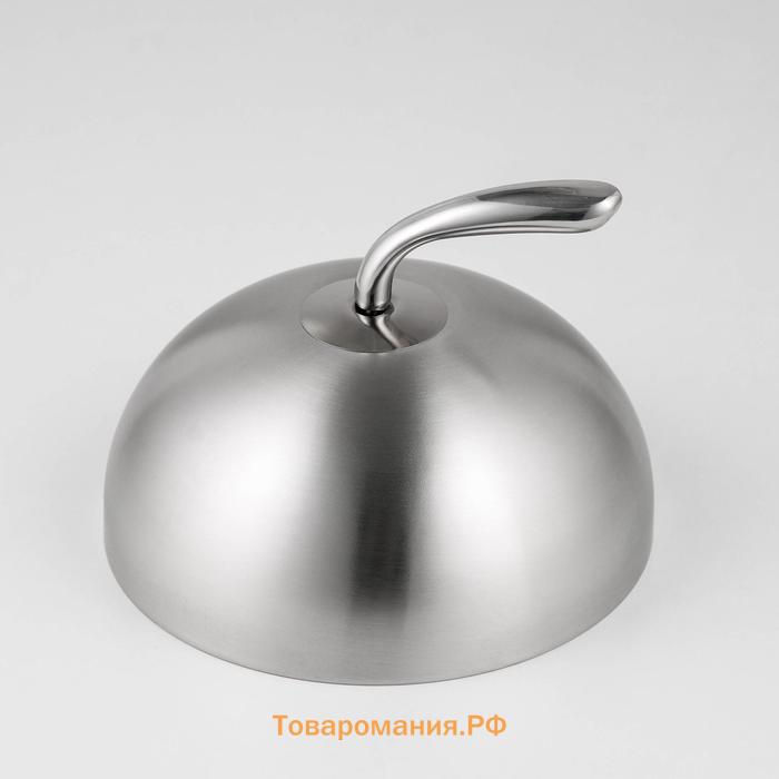 Крышка-Клош, 20×20×14 см, круглая, нержавеющая сталь