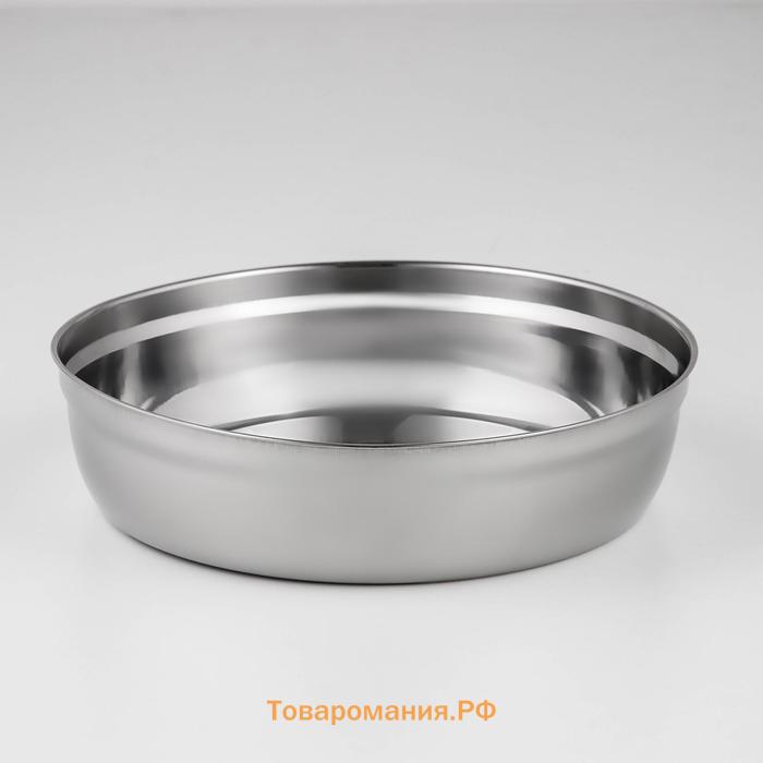 Крышка-Клош, 24×24×4 см, круглая, нержавеющая сталь